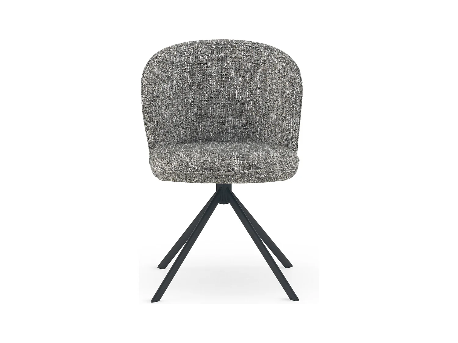 Lot de 4 chaises capitonnées en tweed chiné vert