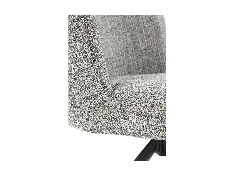 Lot de 4 chaises capitonnées en tweed chiné vert