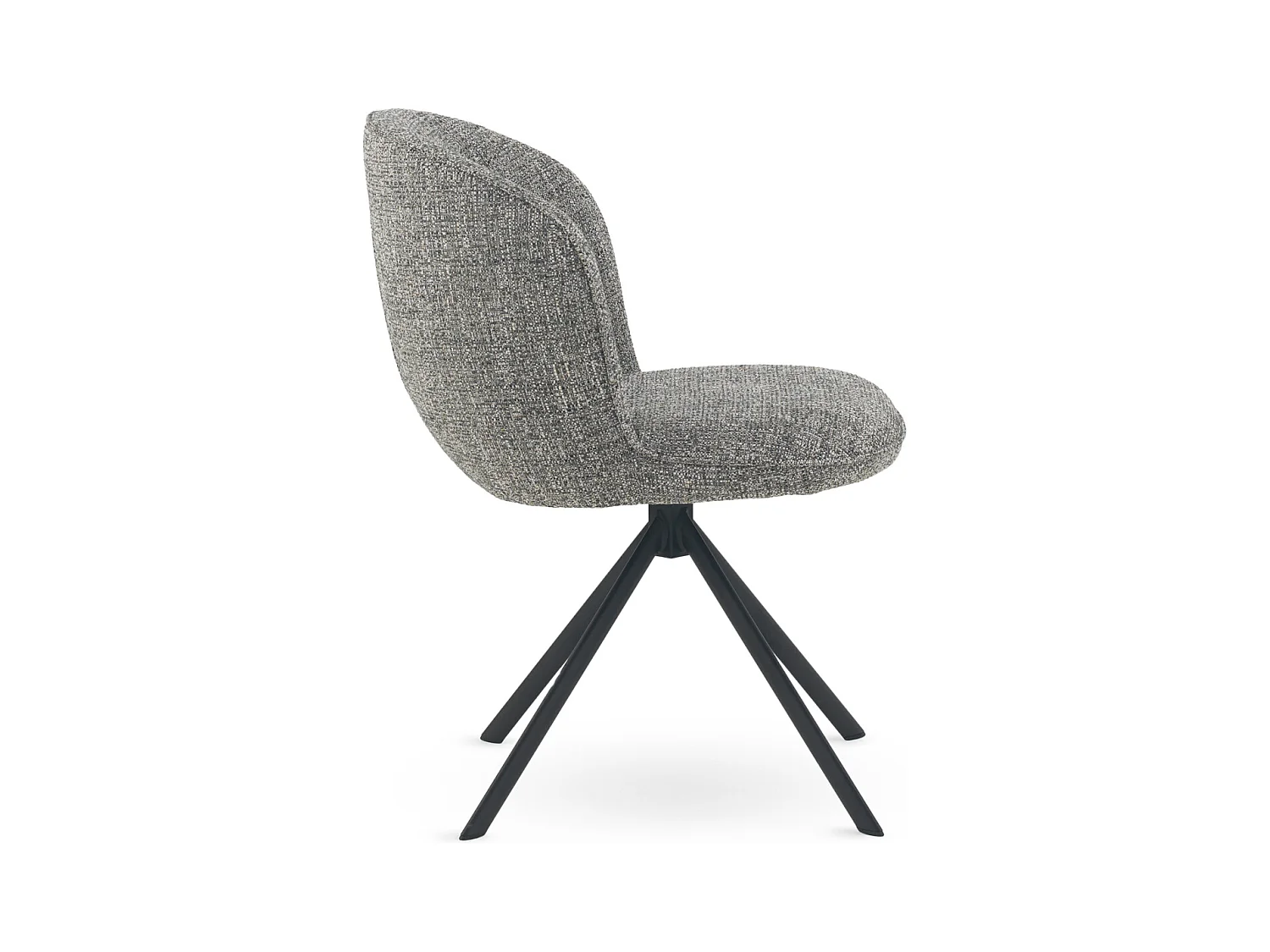 Lot de 4 chaises capitonnées en tweed chiné vert