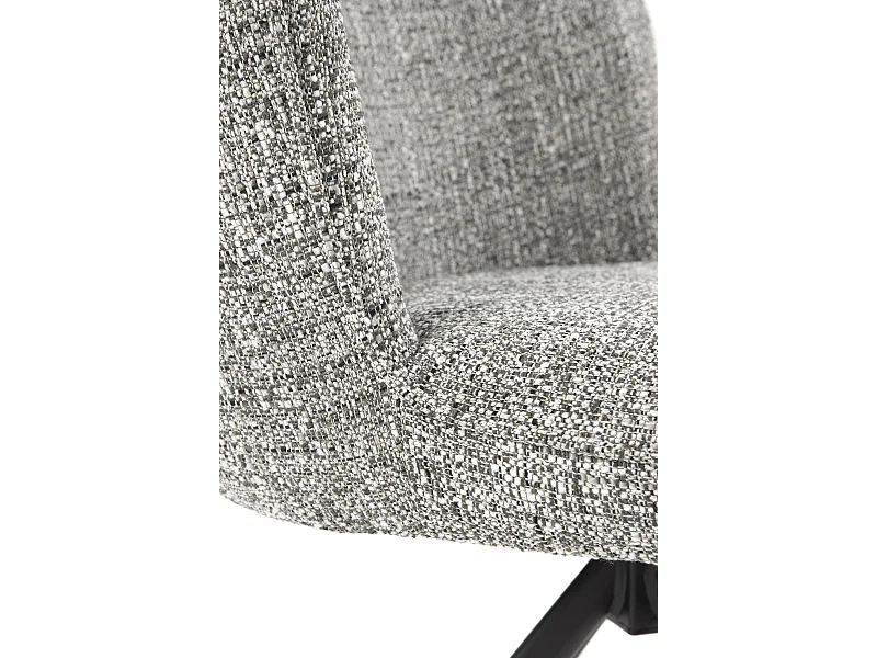 4er-Pack Polsterstühle Tweed grün meliert