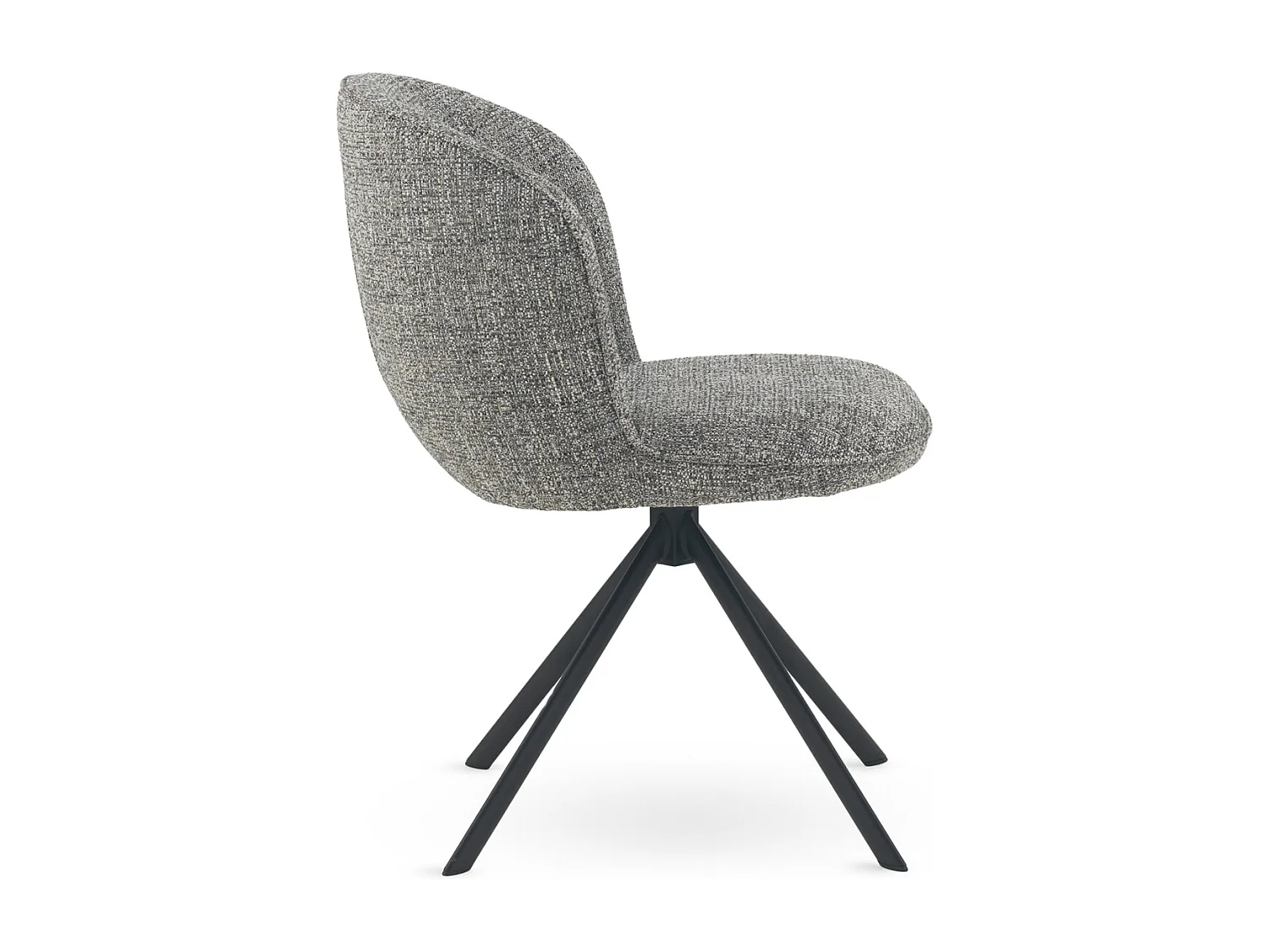 Lot de 4 chaises capitonnées en tweed chiné vert