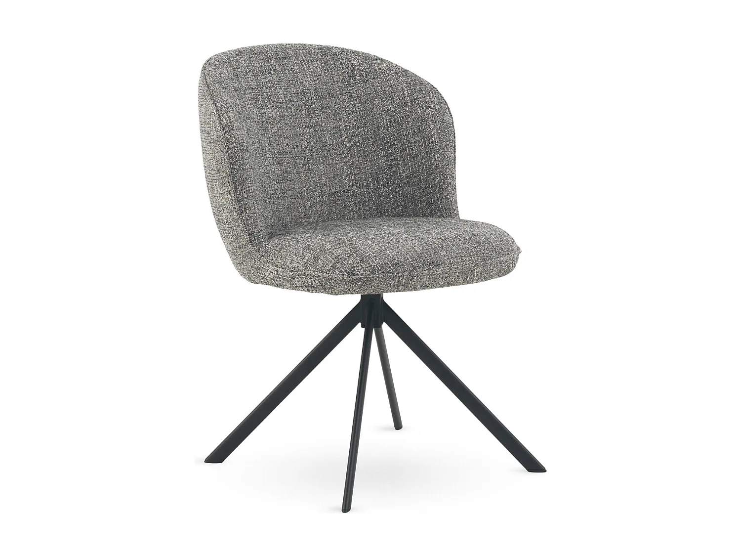 Lot de 4 chaises capitonnées en tweed chiné vert