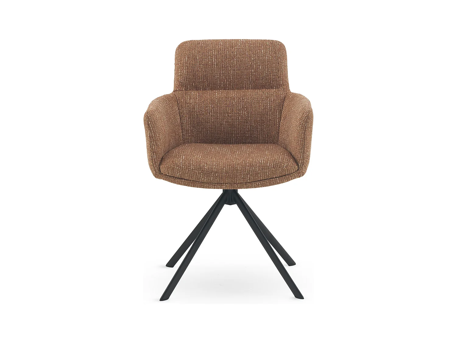 4er-Set Polstersessel Tweed terracotta meliert