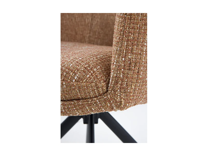 4er-Set Polstersessel Tweed terracotta meliert