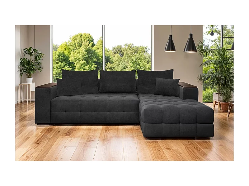 Ecksofa Leon-M R/Stoffbezug/Grau