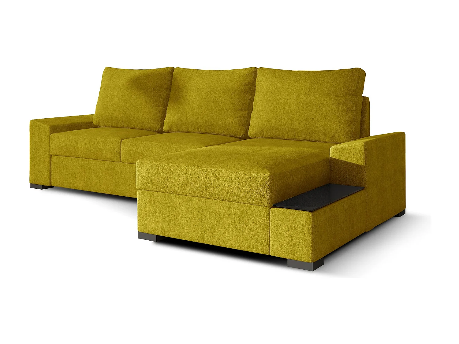 Canapé Corner Arte R/revêtement tissu/Jaune