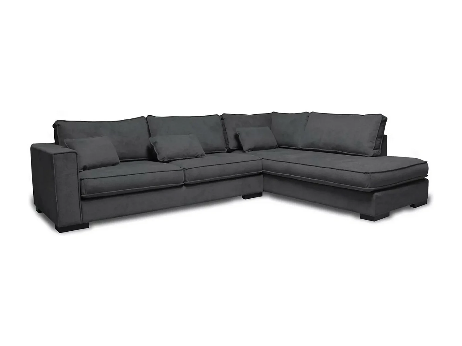 Ecksofa Brisel R/Stoffbezug/Grau