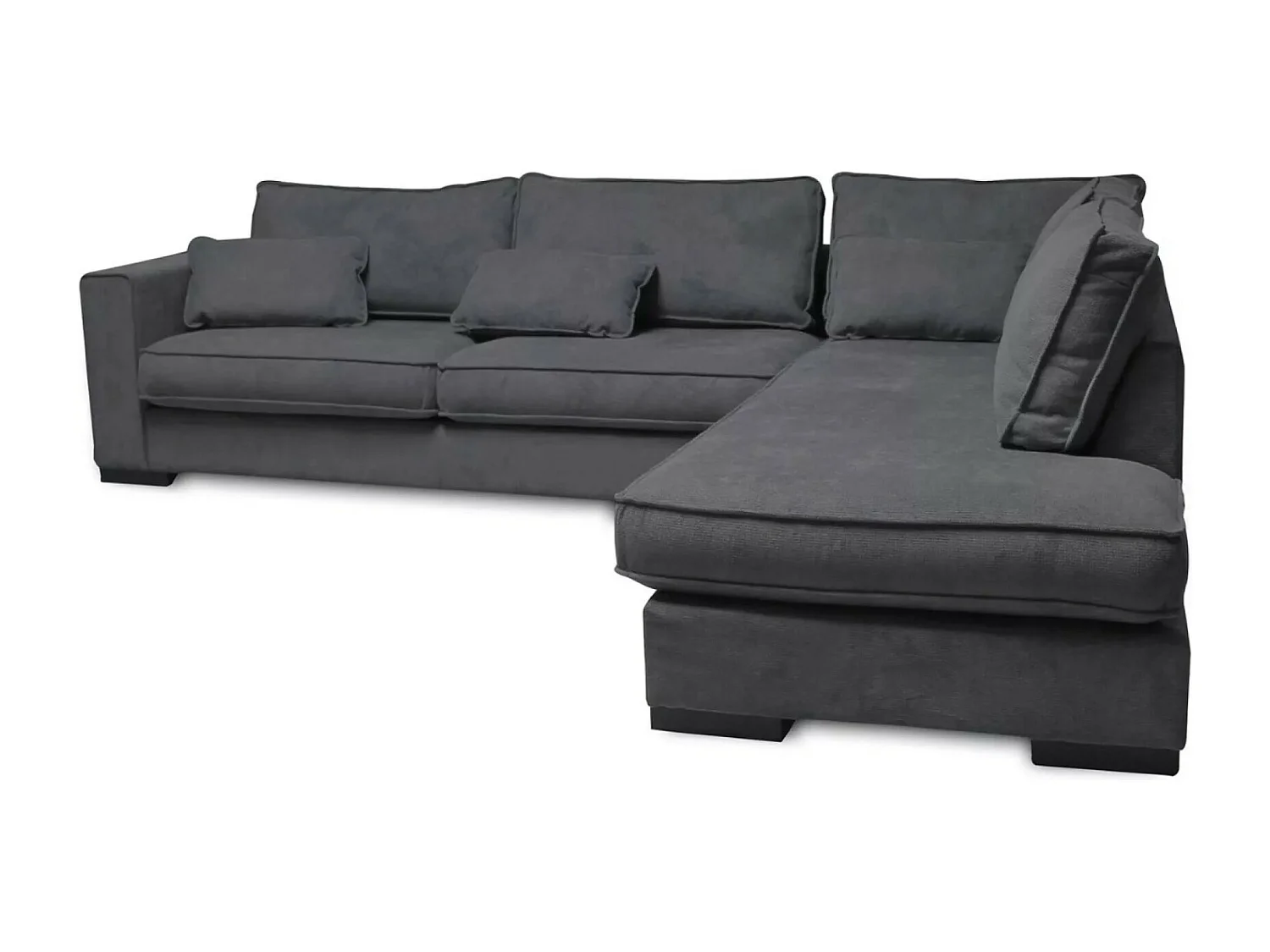 Ecksofa Brisel R/Stoffbezug/Grau