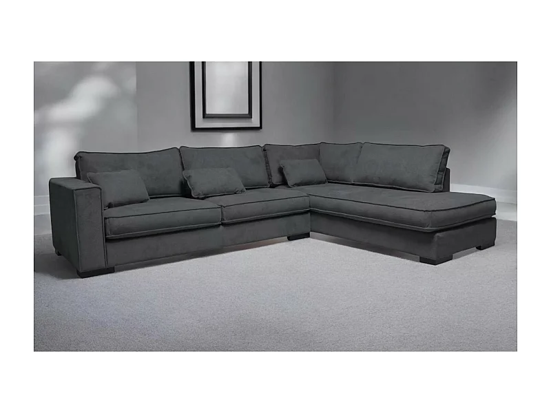 Ecksofa Brisel R/Stoffbezug/Grau