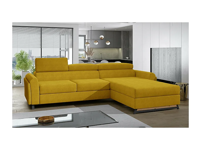 Ecksofa Salvia R/Stoffbezug/Gelb