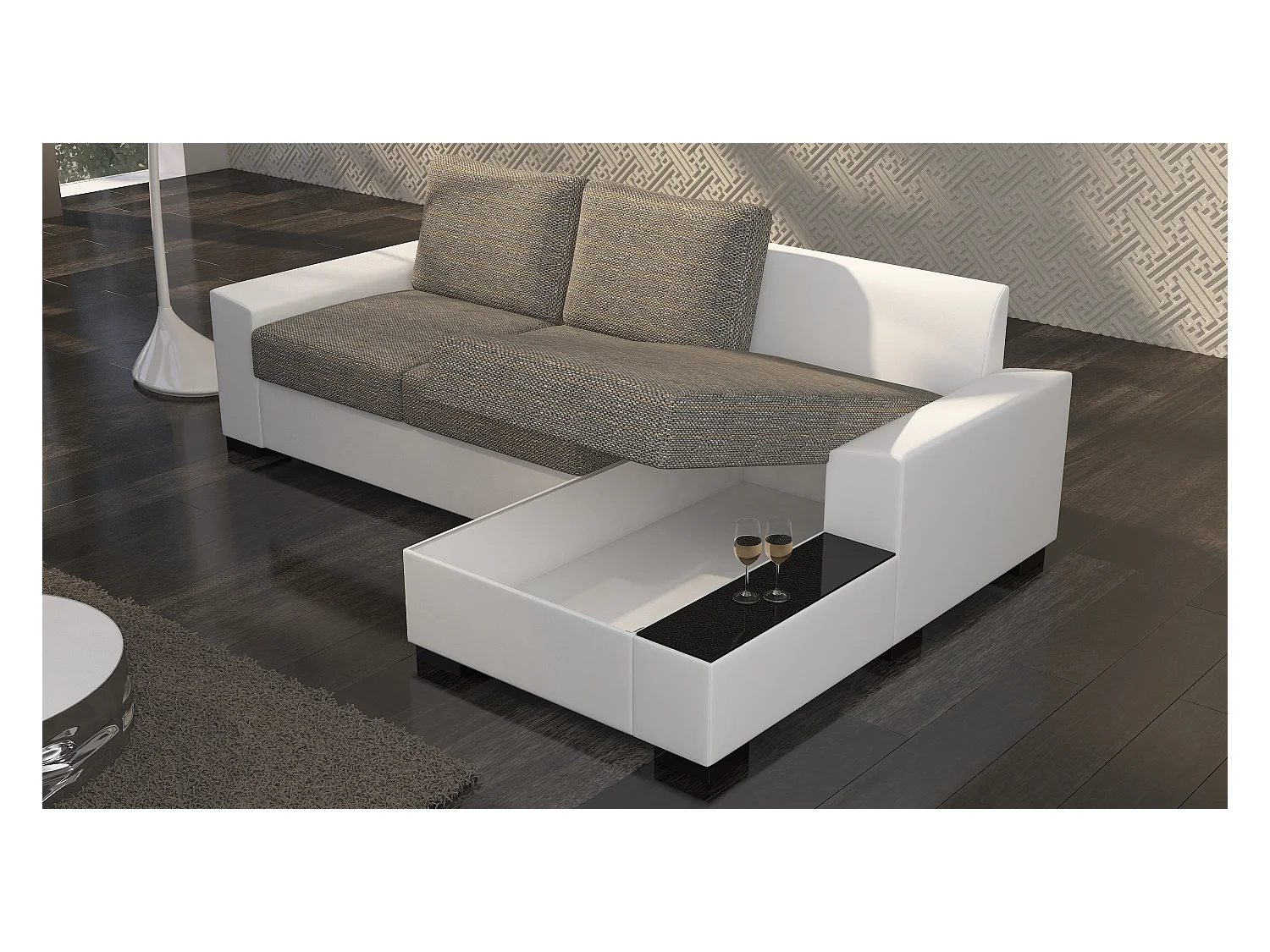 Ecksofa Arte R/Stoffbezug/