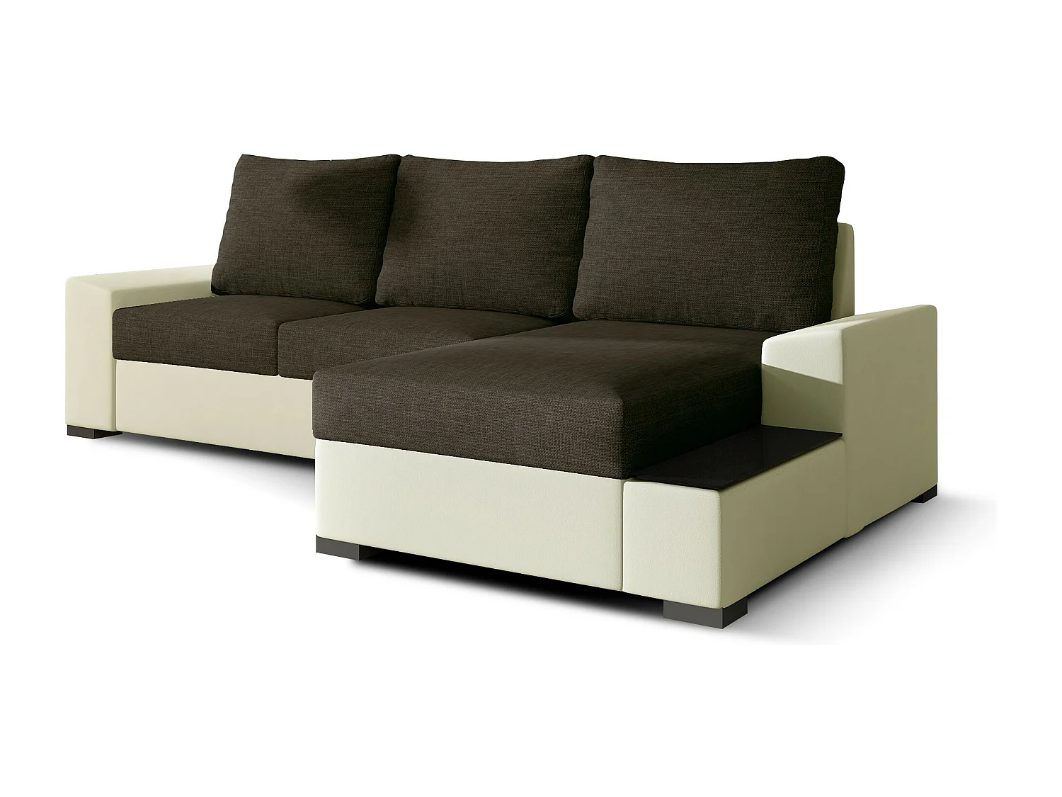 Ecksofa Arte R/Stoffbezug/Braun&Beige
