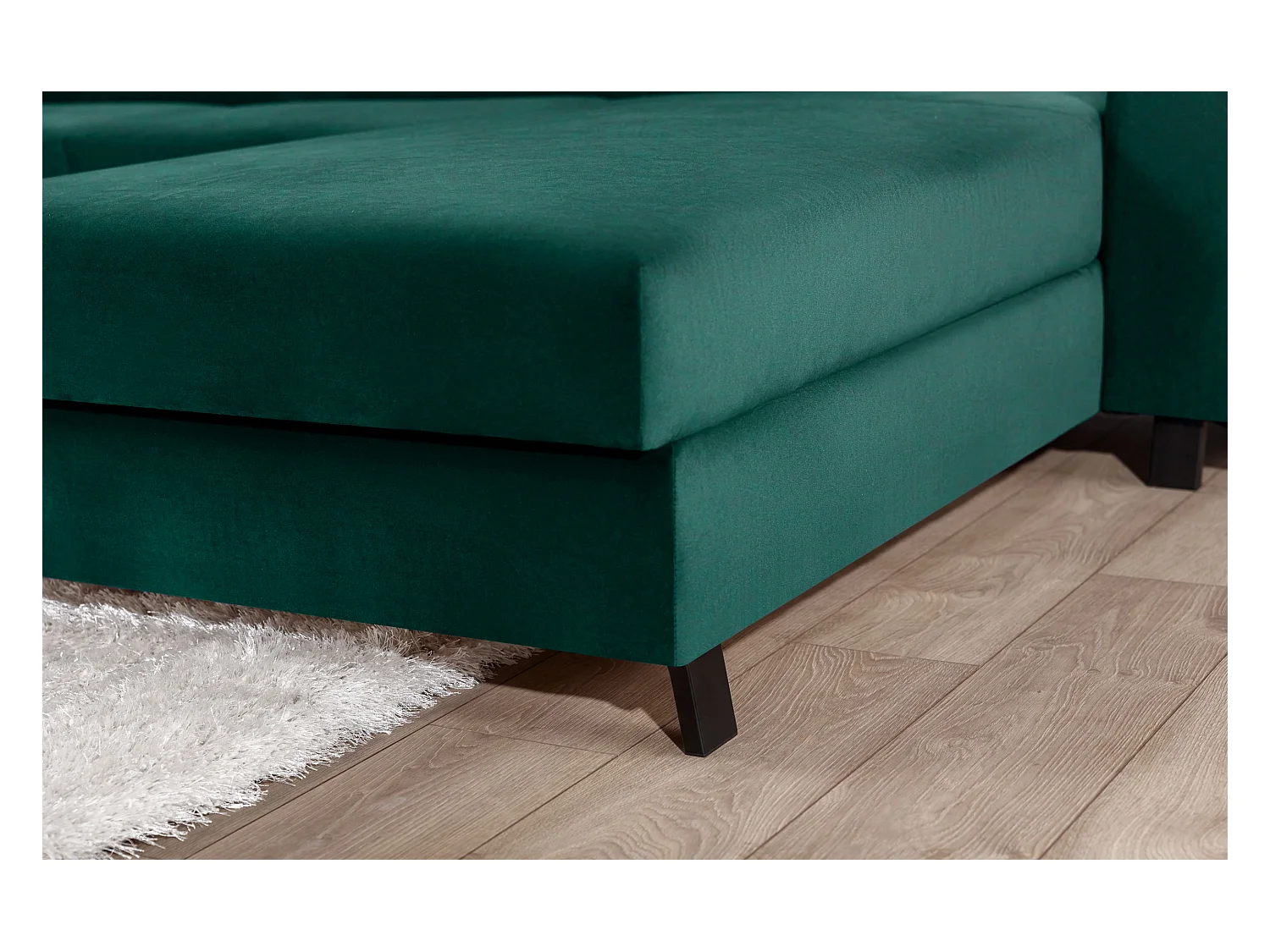 Canapé Corner Salvia R/revêtement tissu/Vert