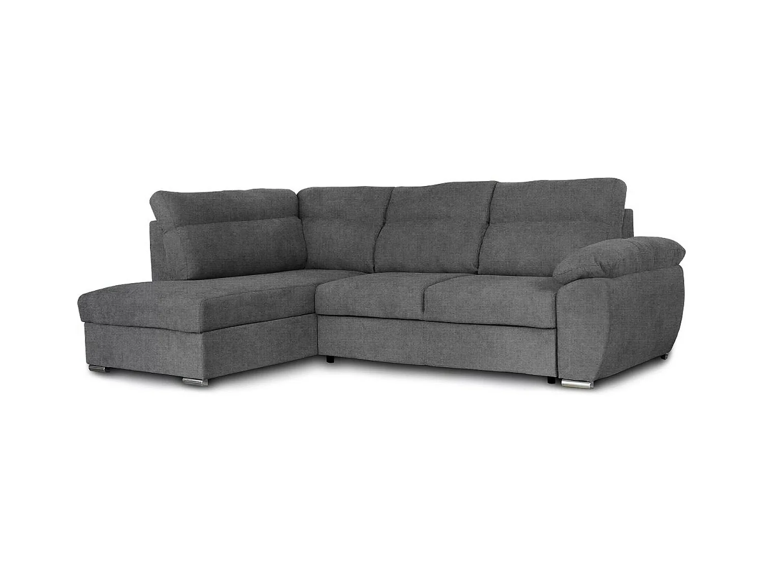 Canapé d'angle Kendal L/revêtement tissu/Gris