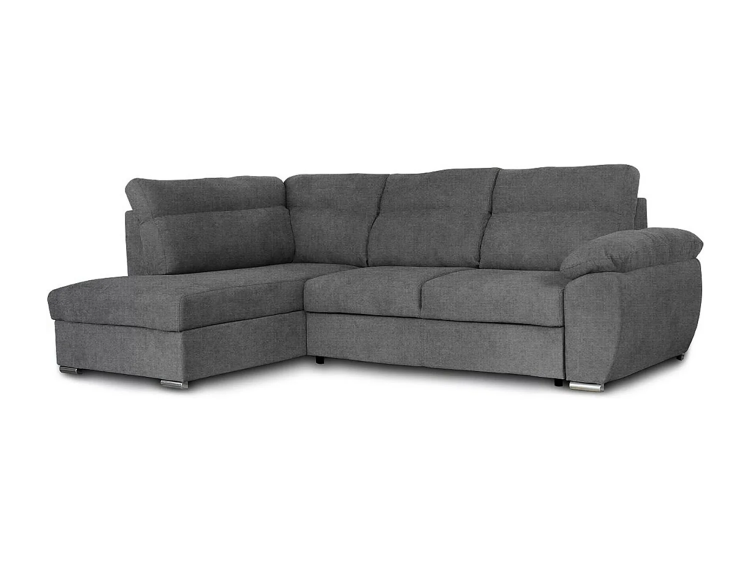 Canapé d'angle Kendal L/revêtement tissu/Gris