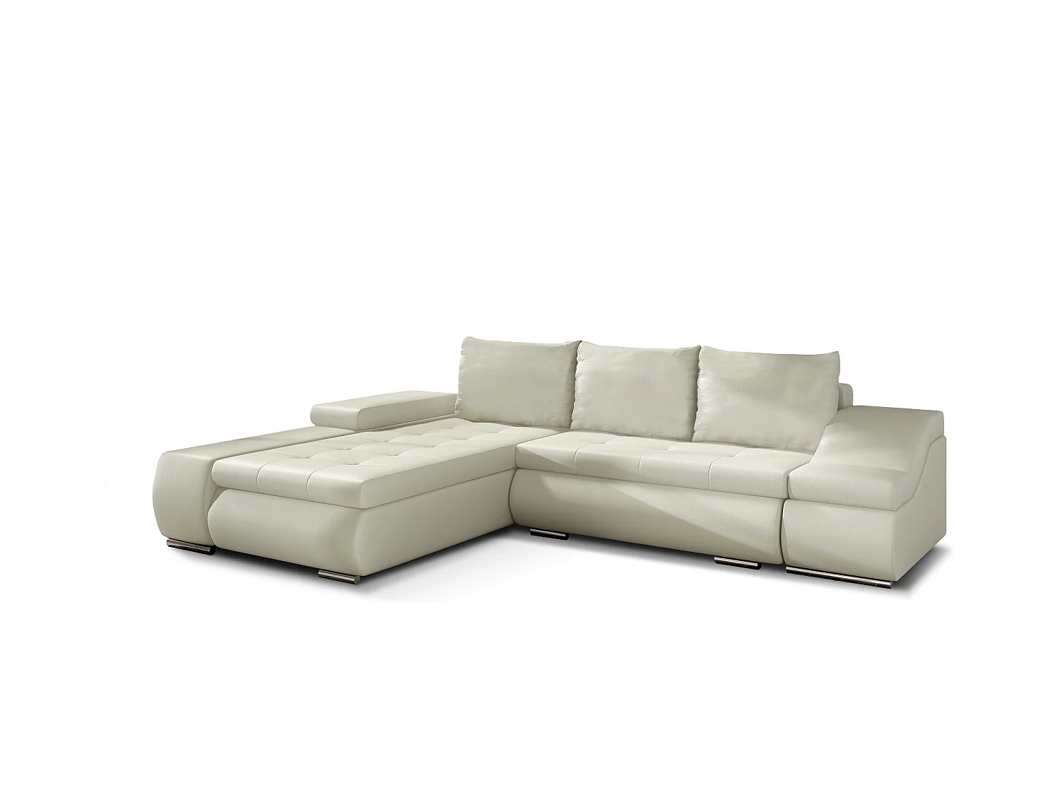 Ecksofa Swicco L/Stoffbezug/Beige
