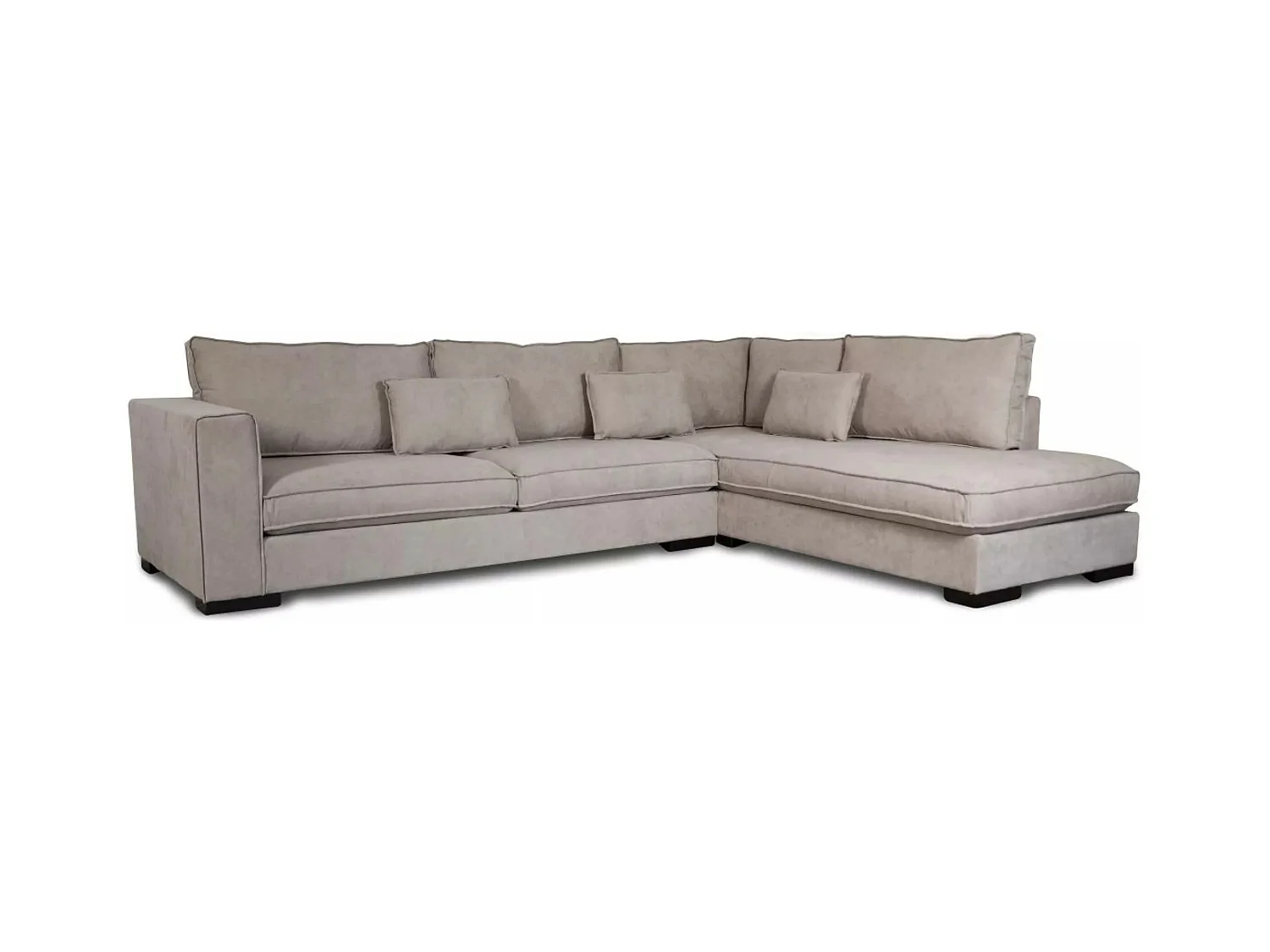 Ecksofa Brisel R/Stoffbezug/Beige