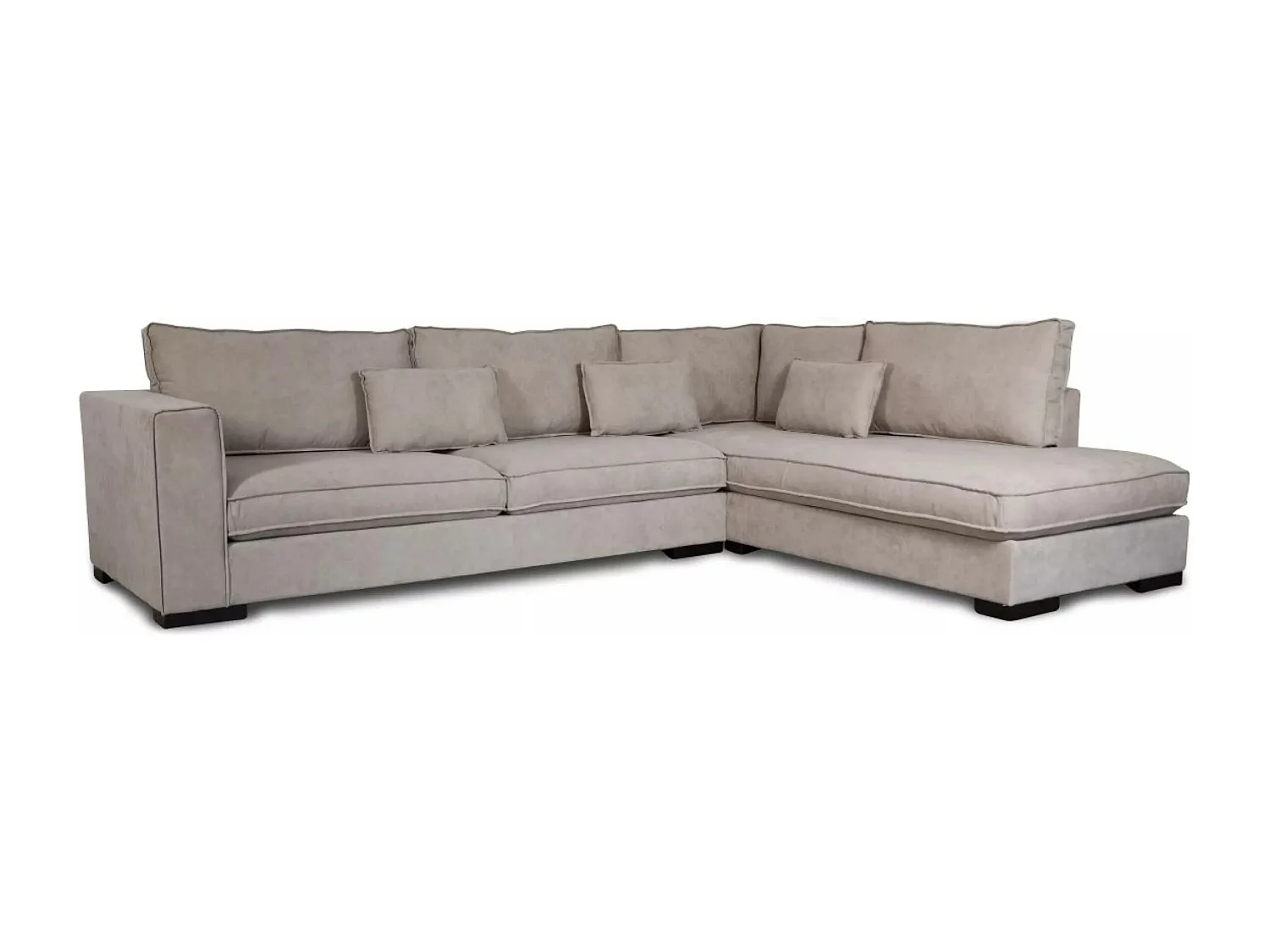 Ecksofa Brisel R/Stoffbezug/Beige