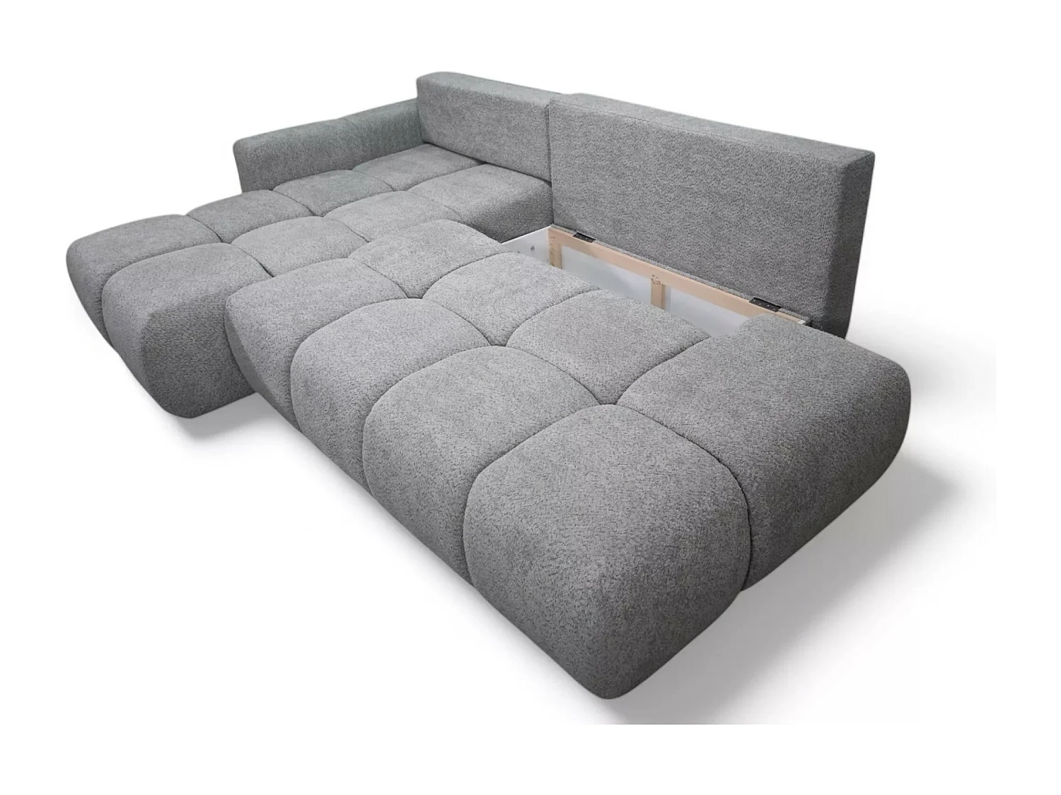 Ecksofa Soho Lux L/Stoffbezug/Grau