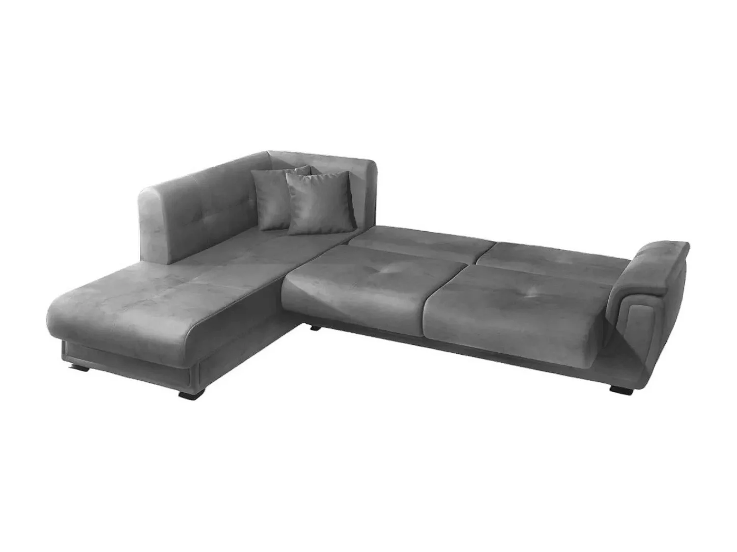 Canapé d'angle California L/revêtement tissu/Gris