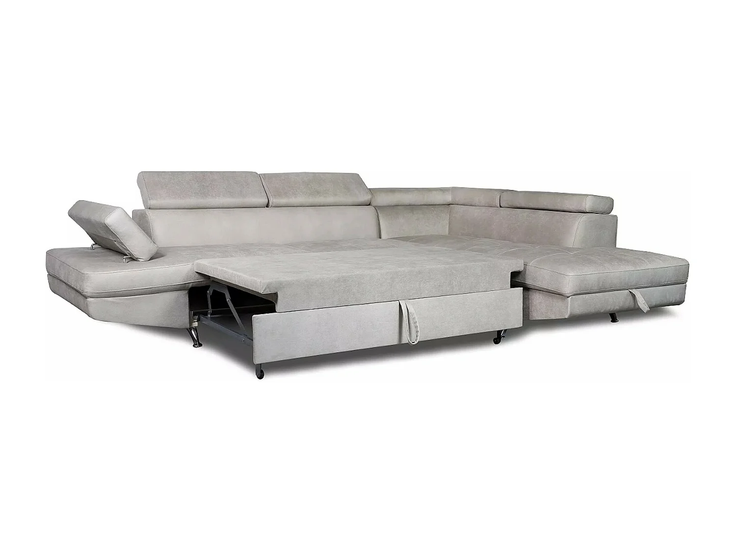 Canapé d'angle Rio R/revêtement tissu/Gris