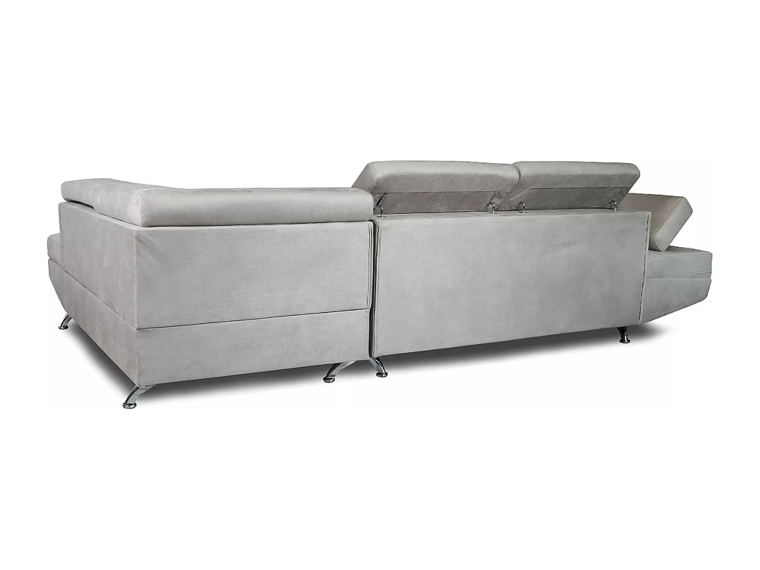 Canapé d'angle Rio R/revêtement tissu/Gris
