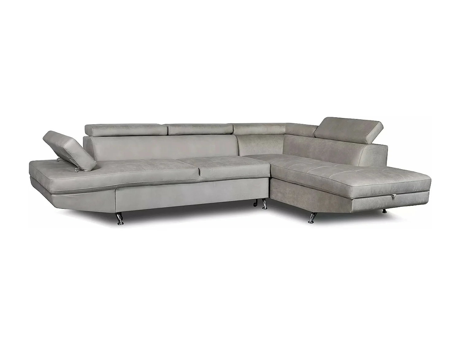 Ecksofa Rio R/Stoffbezug/Grau