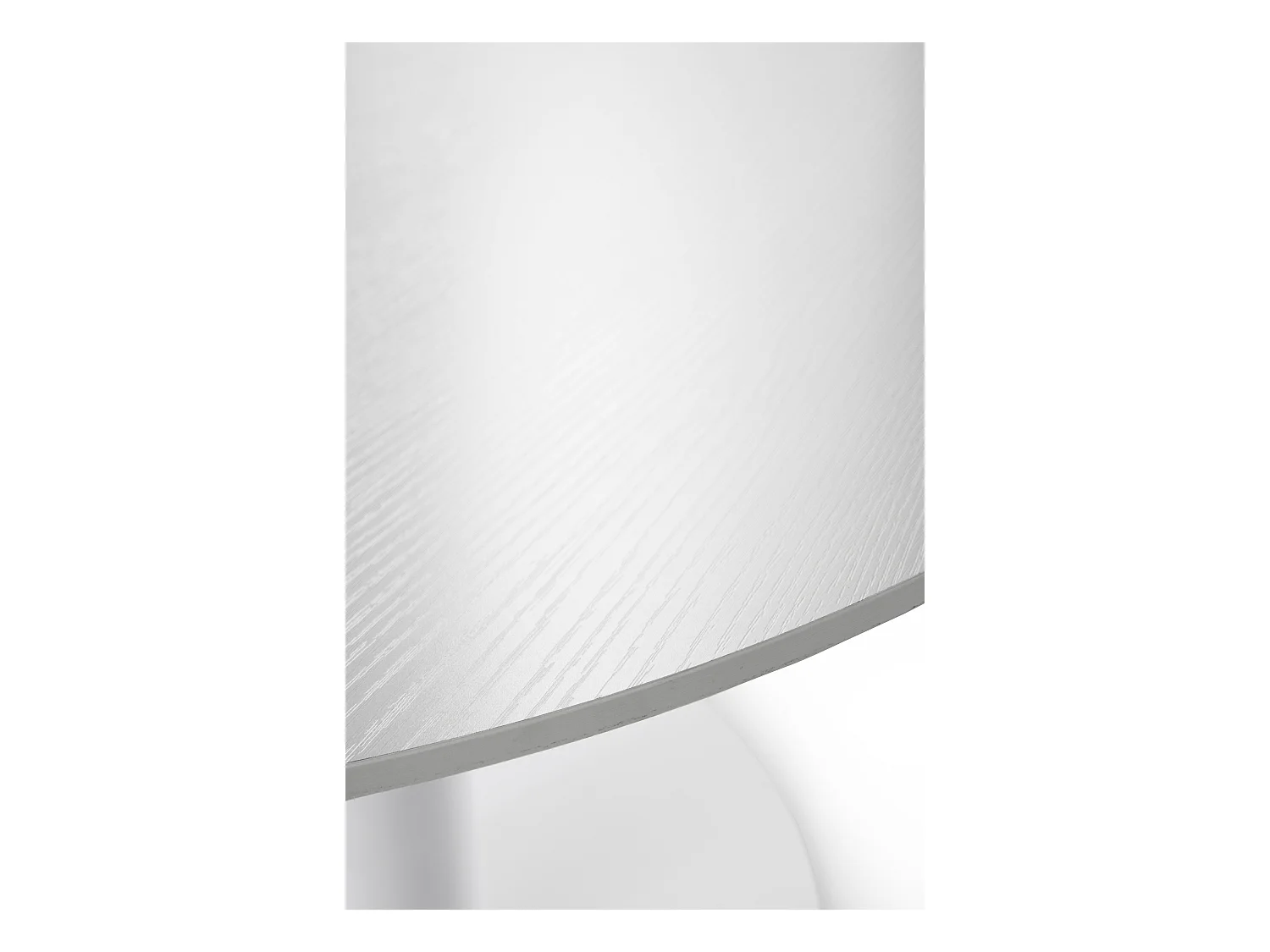 Tisch Melamin weiß 80 Durchmesser, Mittelfuß Metall weiß