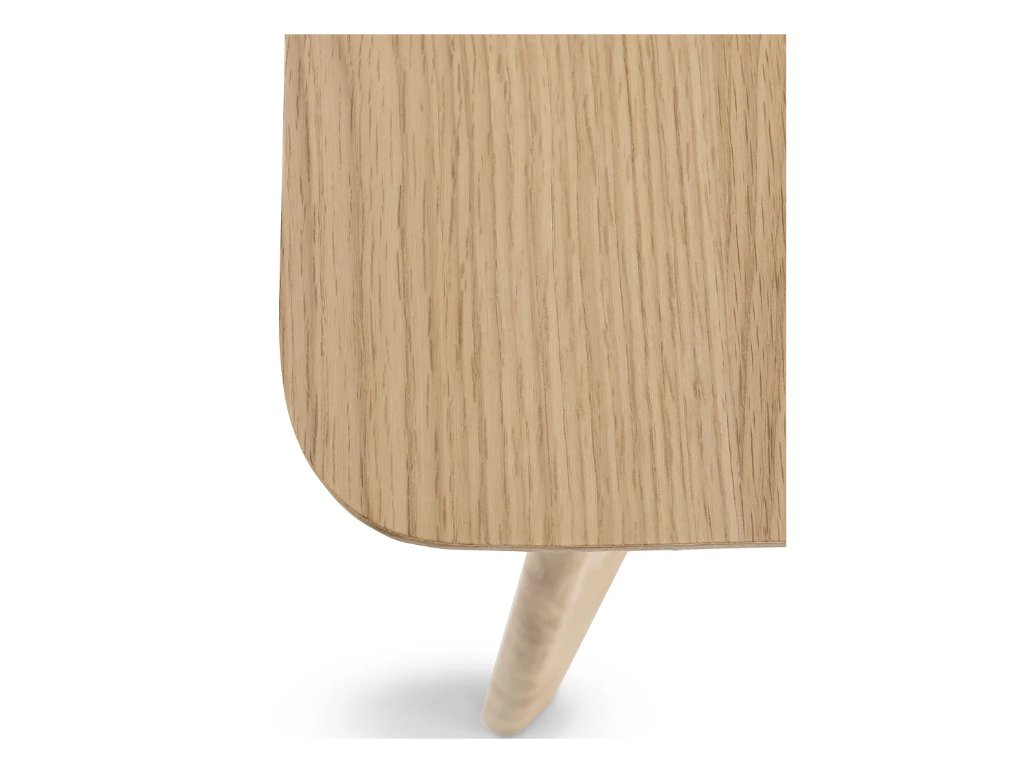 Table carrée 80x80 pieds en hévéa et plateau plaqué en chêne