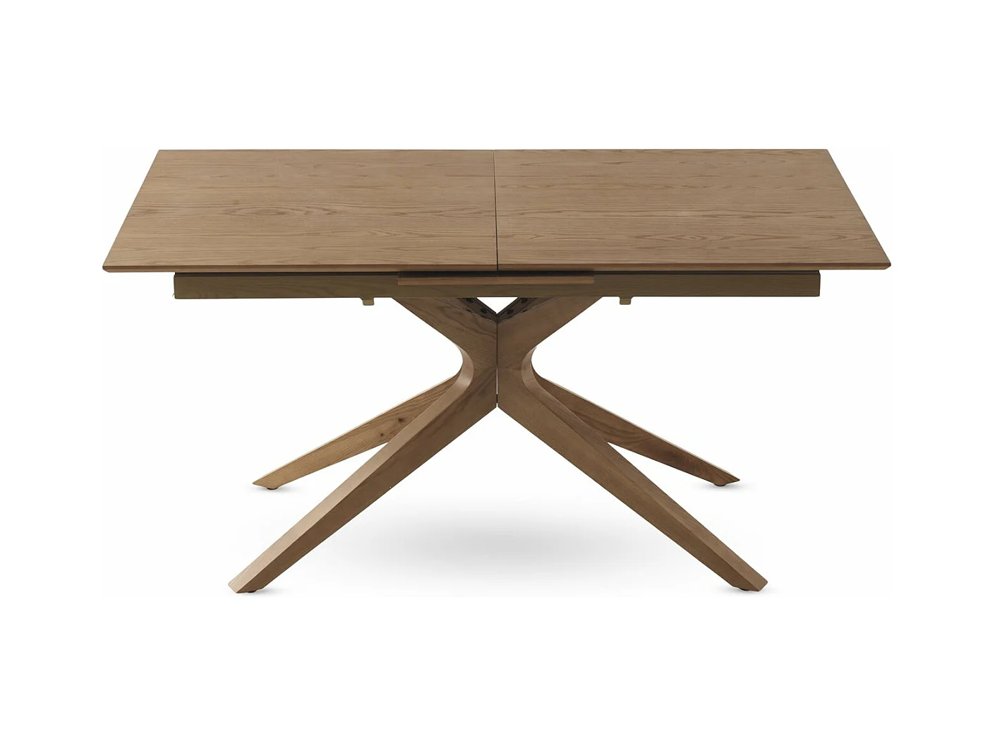 Table extensible 160/200x90 pied en chêne et plateau en frêne