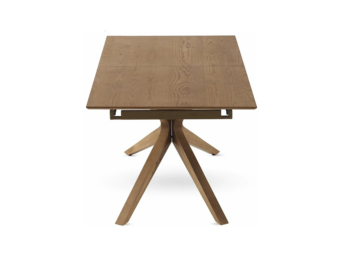 Table extensible 160/200x90 pied en chêne et plateau en frêne