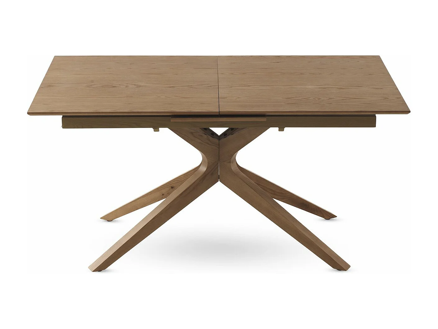 Mesa de folha extensível 160/200x90 base de carvalho com tampo de freixo