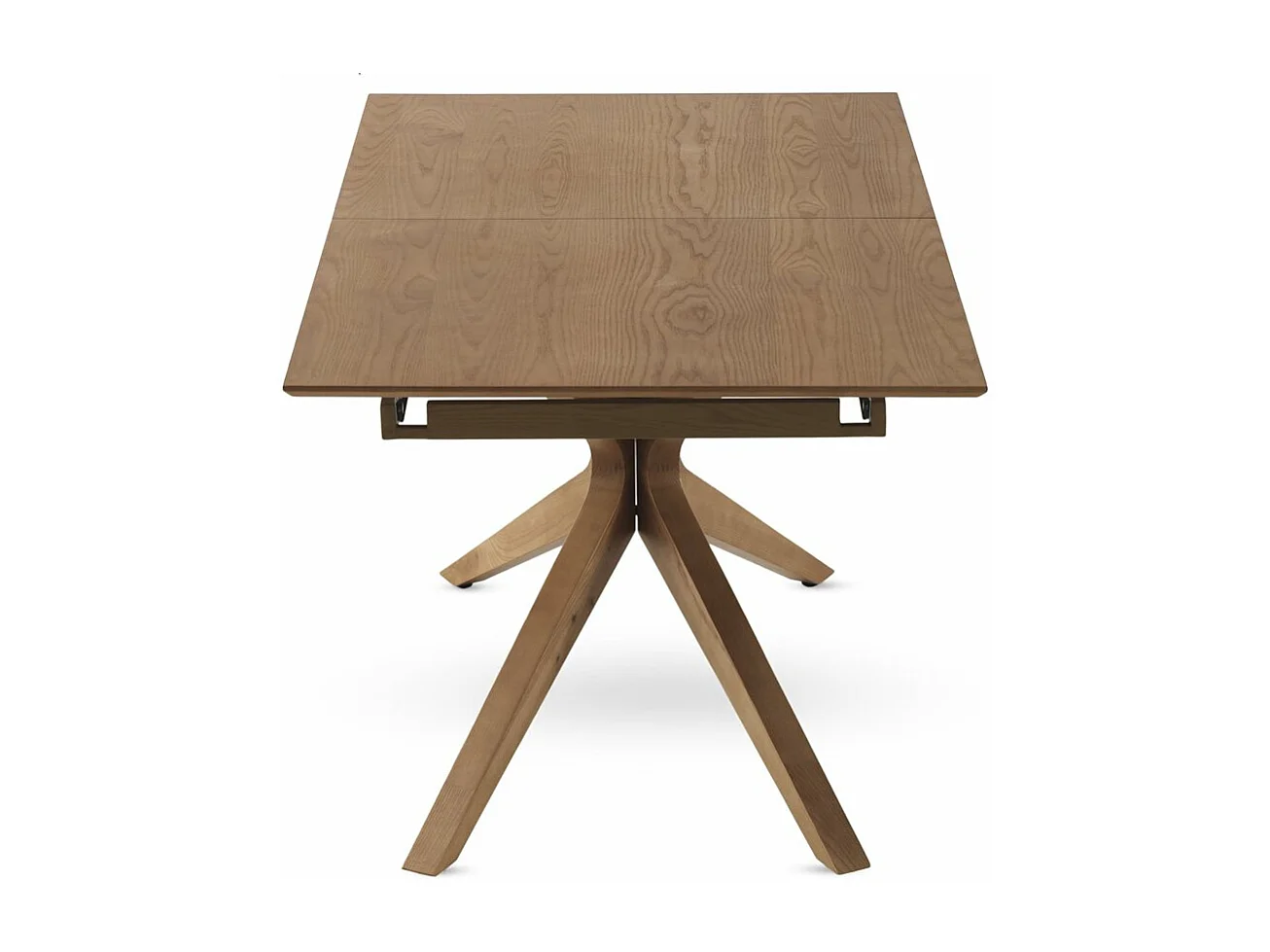 Mesa de folha extensível 160/200x90 base de carvalho com tampo de freixo