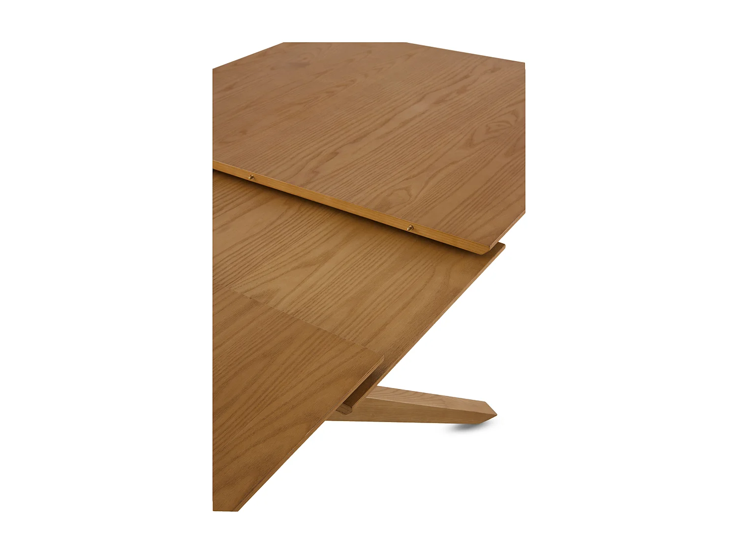 Mesa de folha extensível 160/200x90 base de carvalho com tampo de freixo