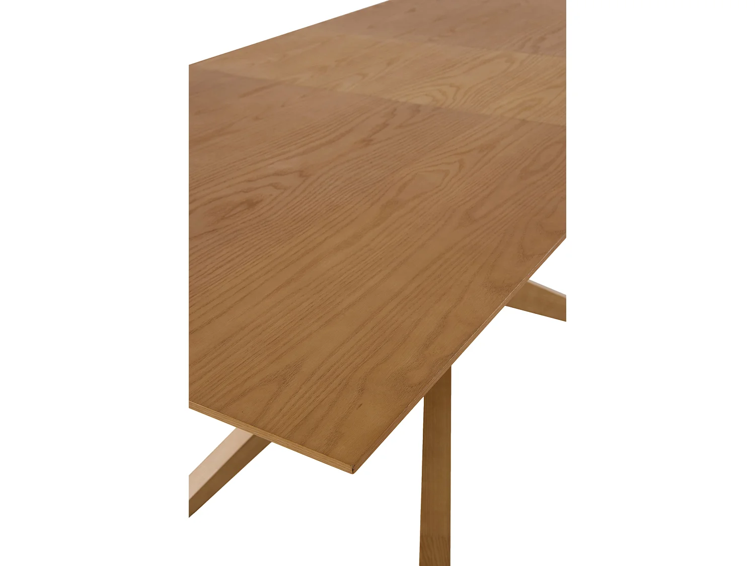 Mesa de folha extensível 160/200x90 base de carvalho com tampo de freixo