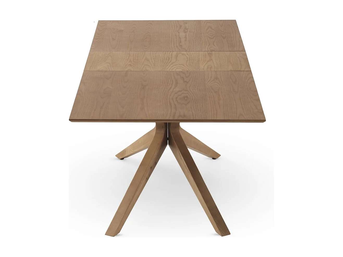 Table extensible 160/200x90 pied en chêne et plateau en frêne