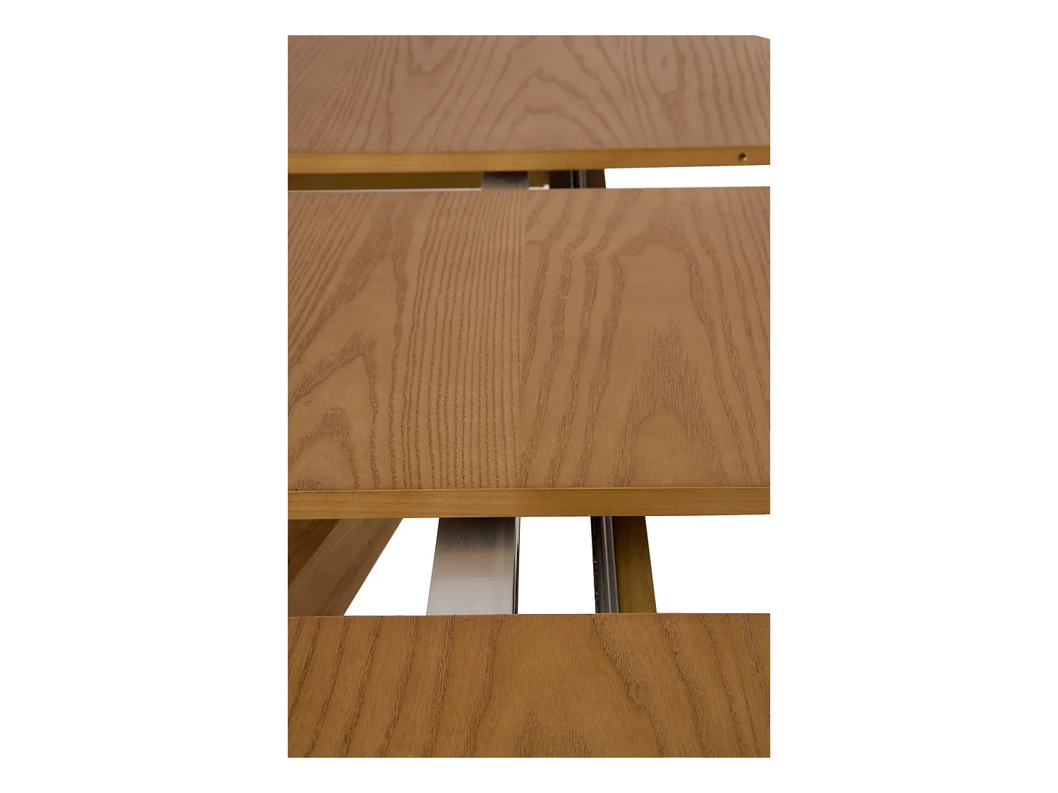 Mesa de folha extensível 120/160x90 pernas de carvalho com tampo de freixo