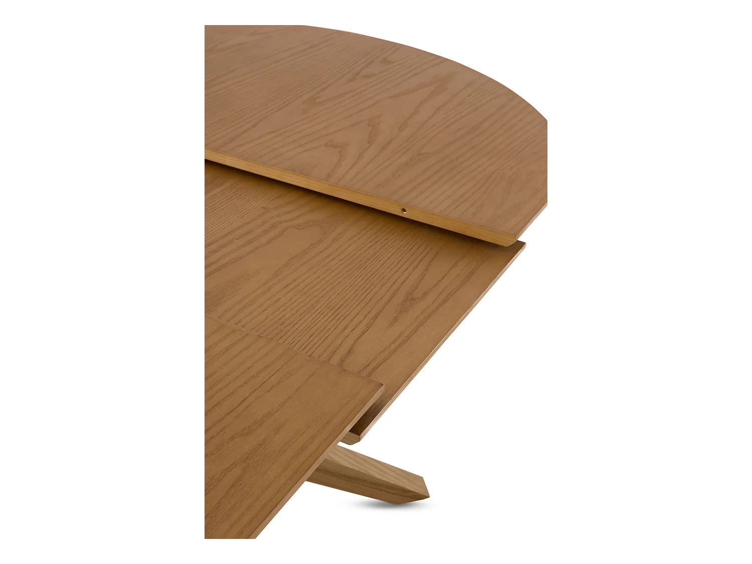 Mesa de folha extensível 120/160x90 pernas de carvalho com tampo de freixo