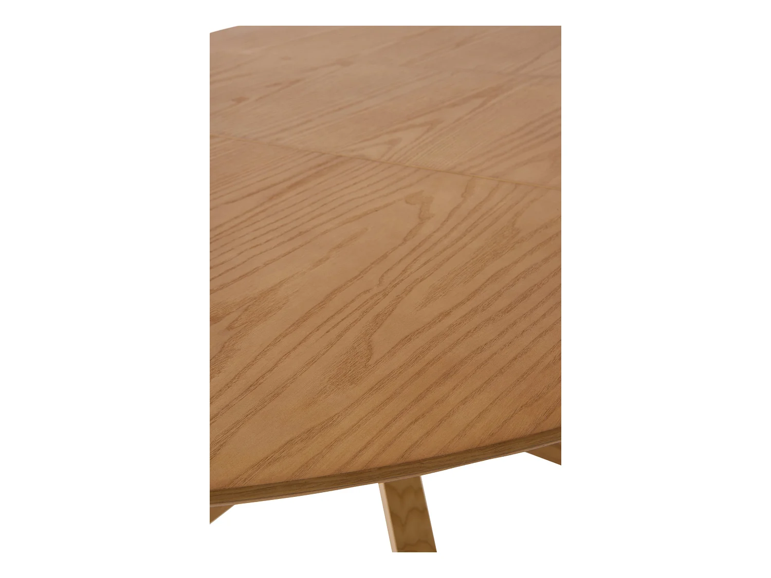 Mesa de folha extensível 120/160x90 pernas de carvalho com tampo de freixo