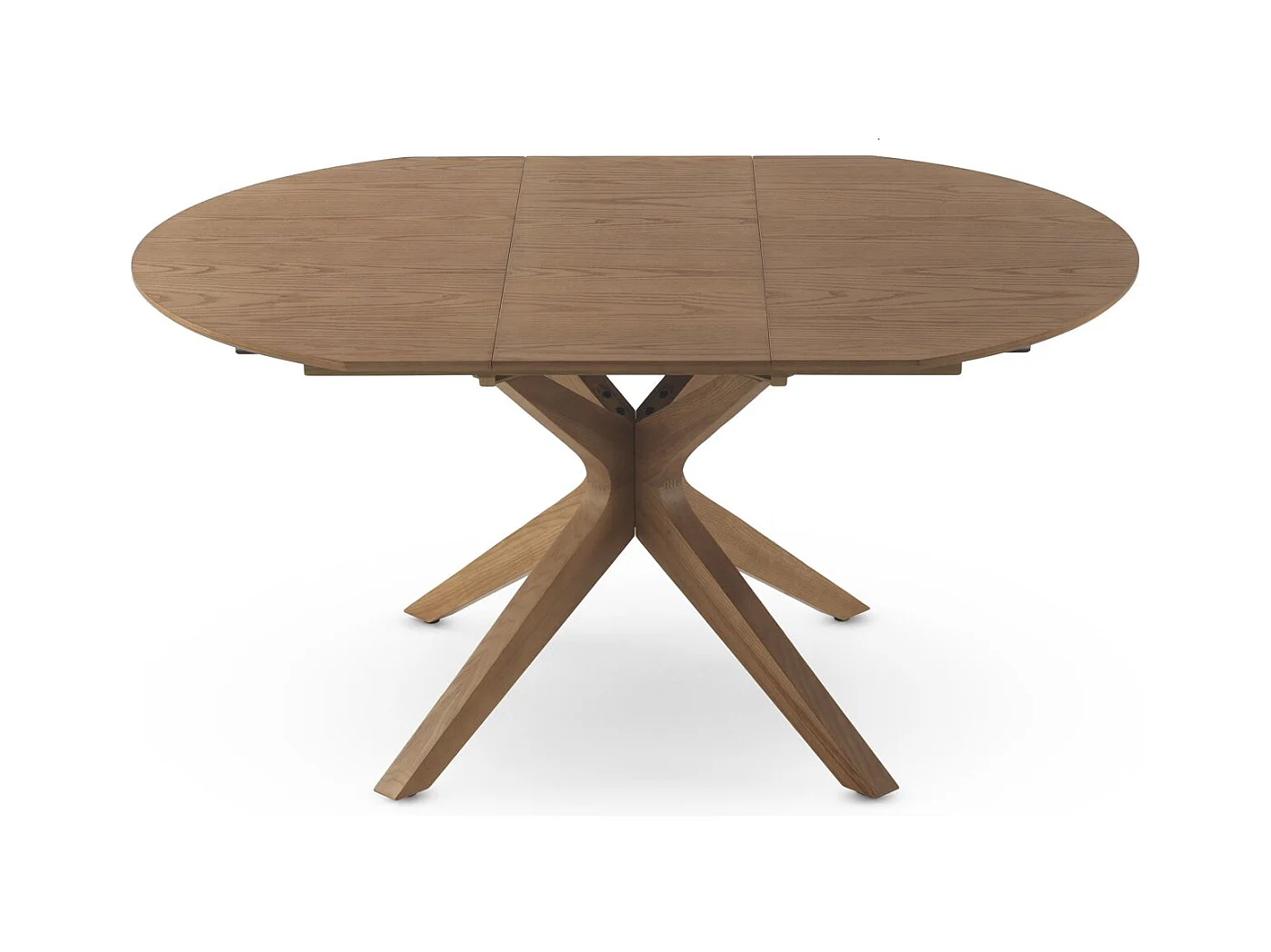 Mesa de folha extensível 120/160x90 pernas de carvalho com tampo de freixo