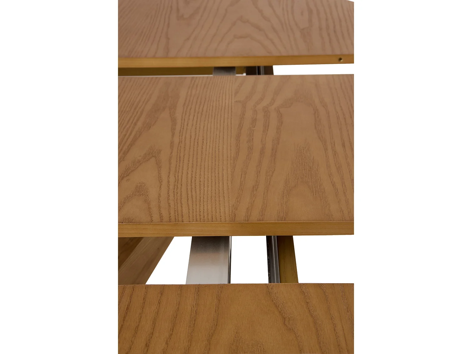 Mesa de folha extensível 120/160x90 pernas de carvalho com tampo de freixo