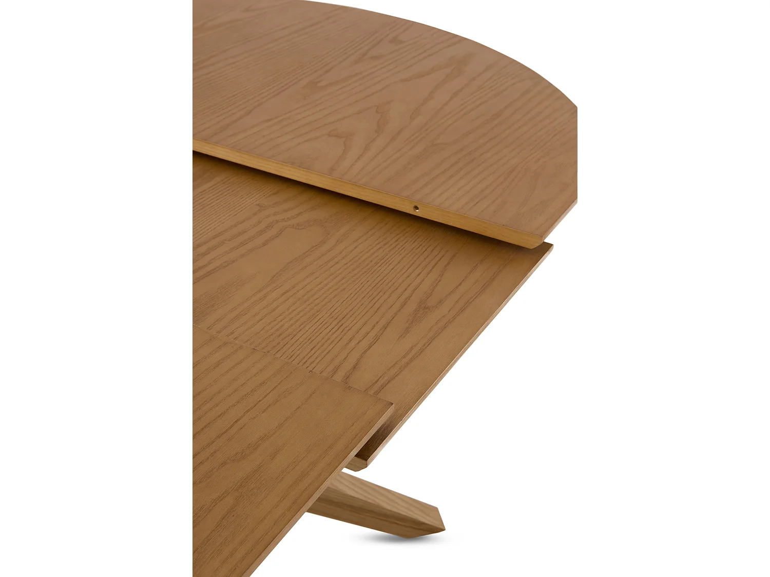 Mesa de folha extensível 120/160x90 pernas de carvalho com tampo de freixo