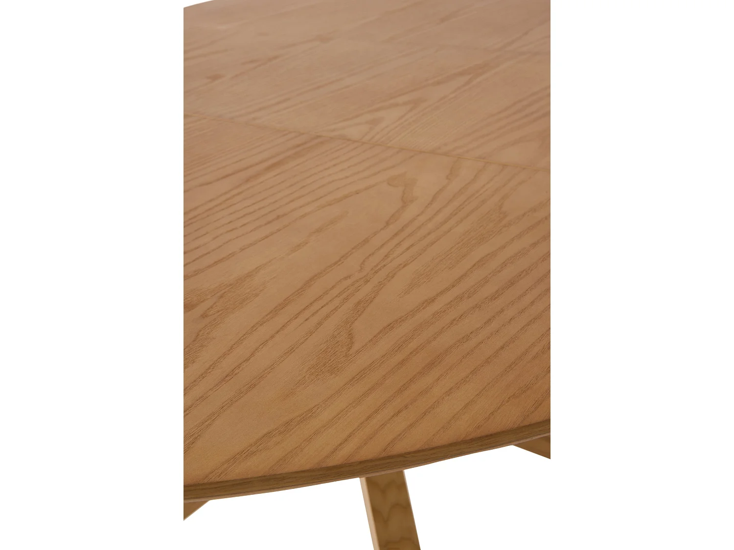 Mesa de folha extensível 120/160x90 pernas de carvalho com tampo de freixo