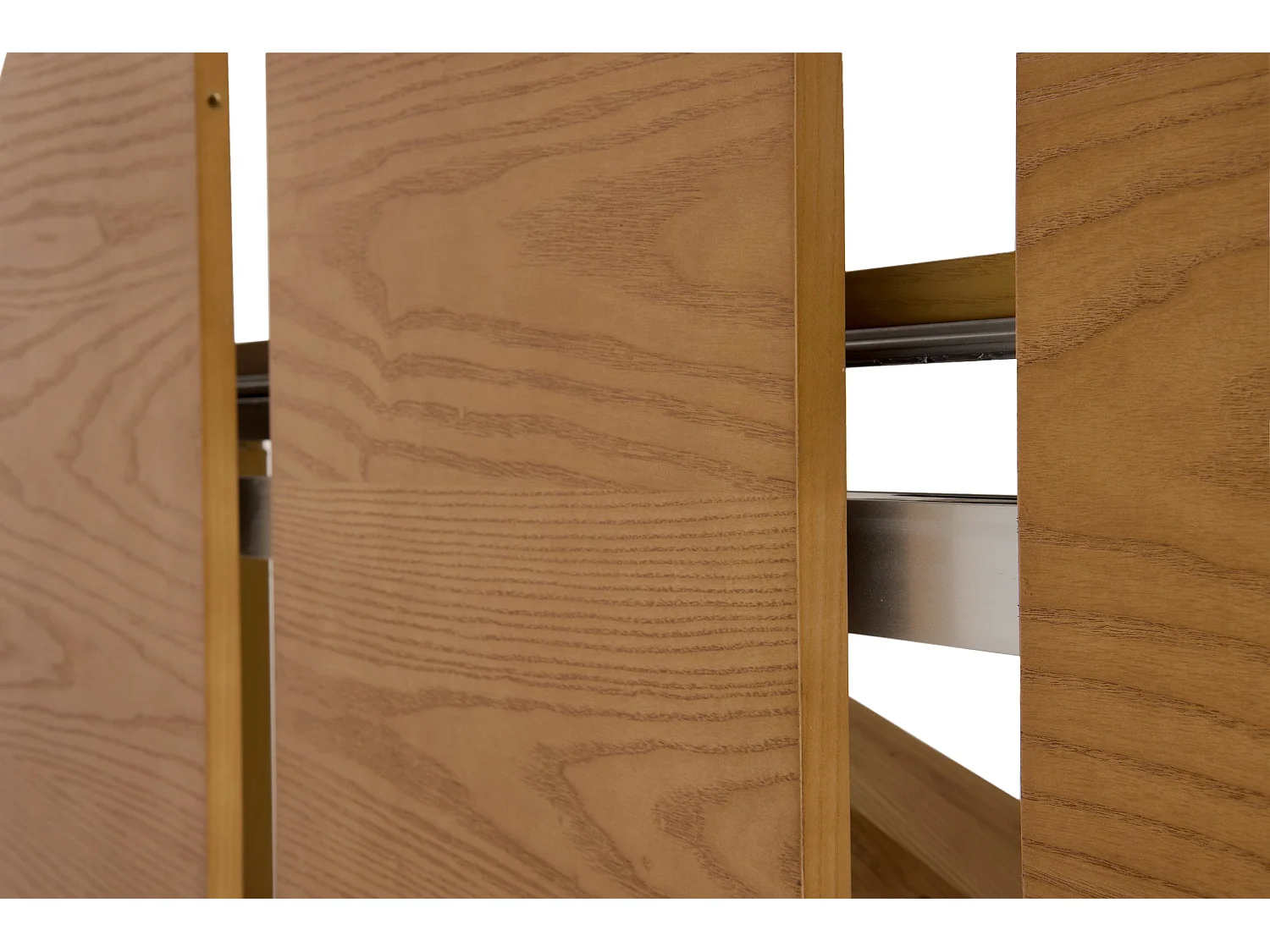 Table extensible 120/160x90 pieds en chêne et plateau en frêne