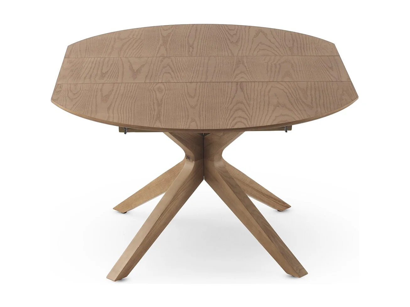 Table extensible 120/160x90 pieds en chêne et plateau en frêne