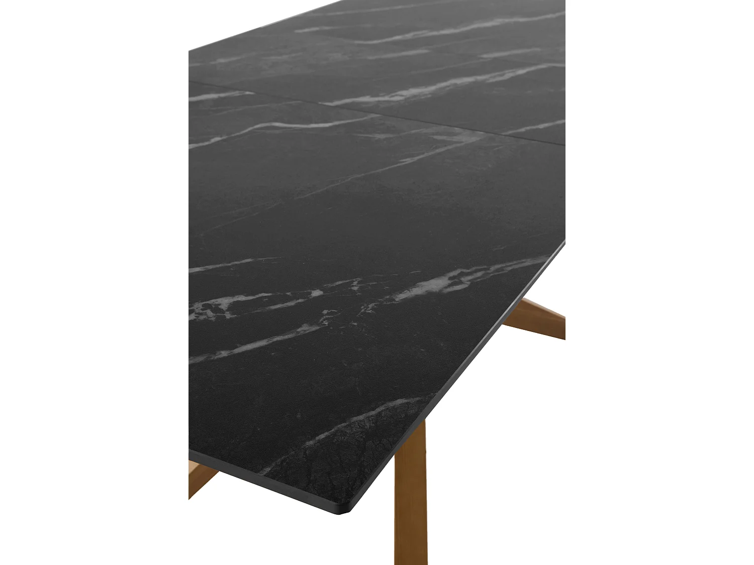 Tavolo allungabile 160/200x90 in rovere con piano in ceramica nera