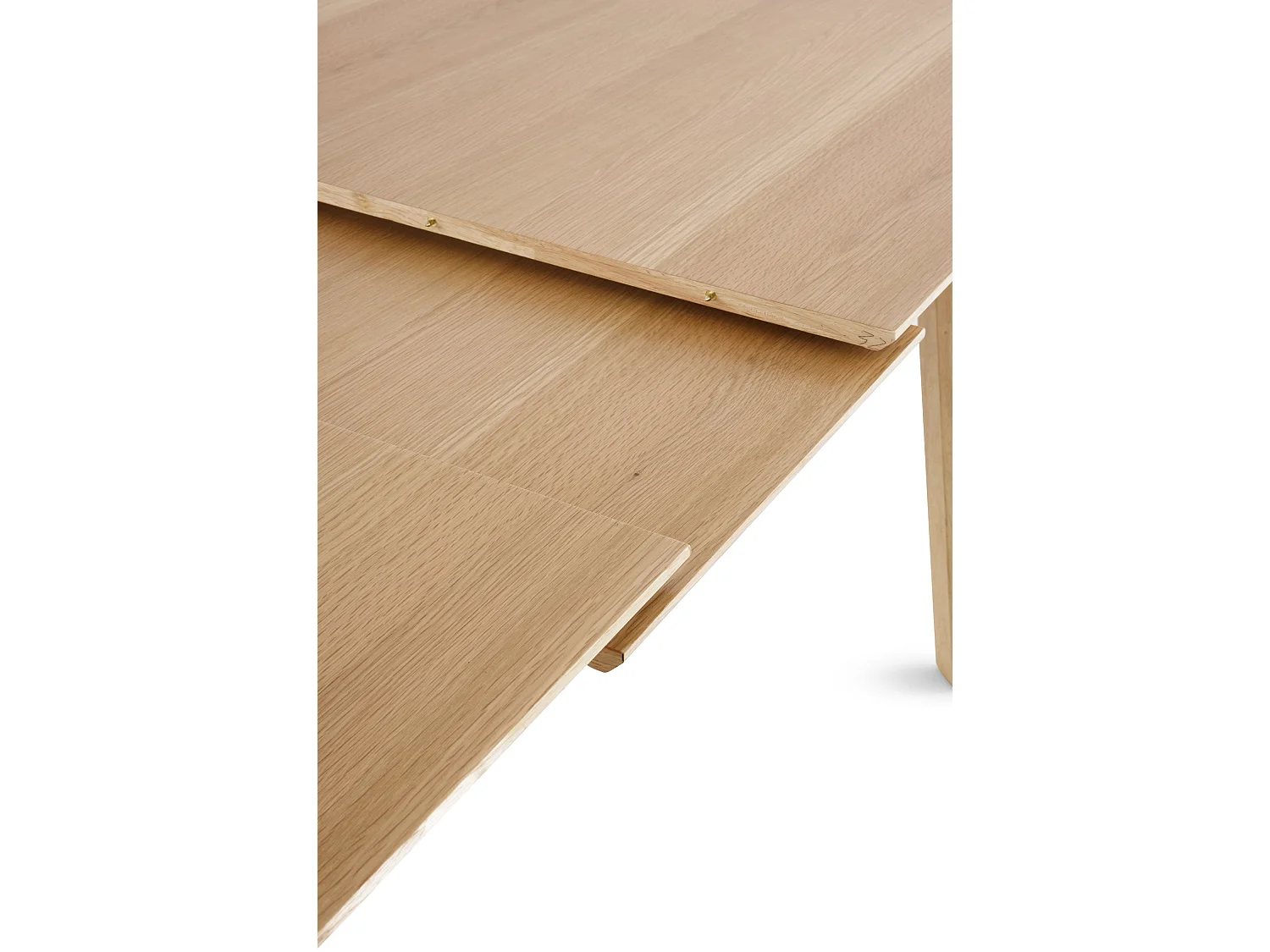 Tavolo 160/200x90 gambe in hevea con piano impiallacciato in rovere