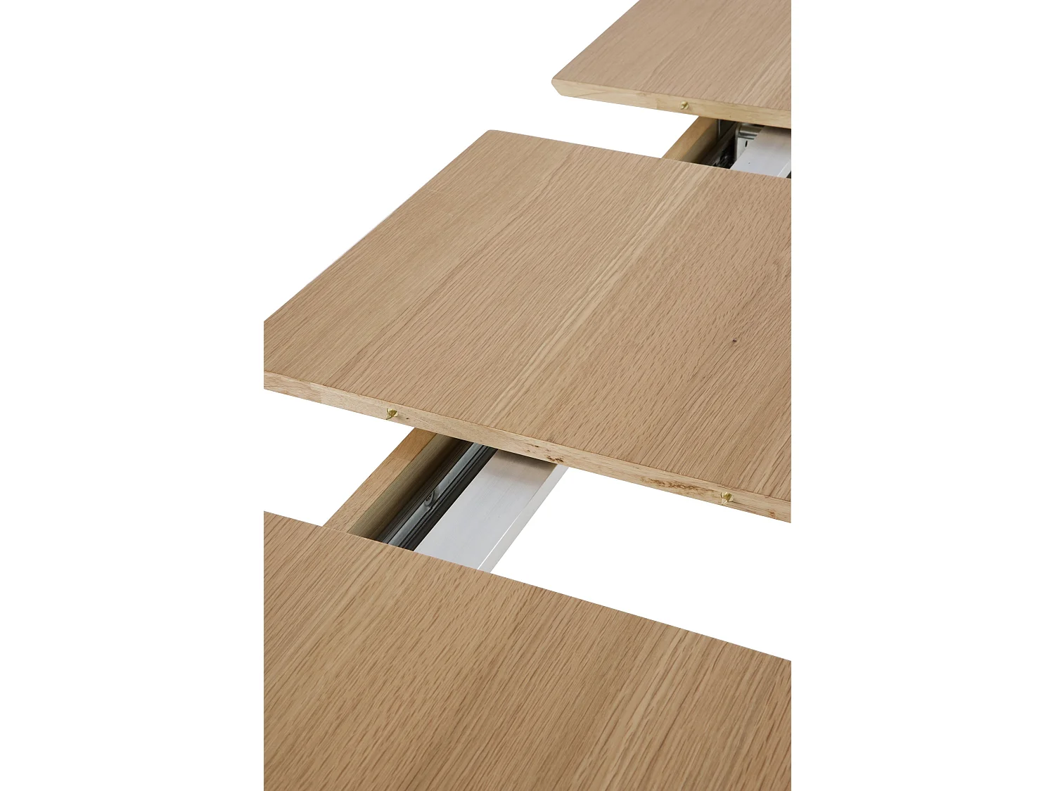 Tavolo 160/200x90 gambe in hevea con piano impiallacciato in rovere