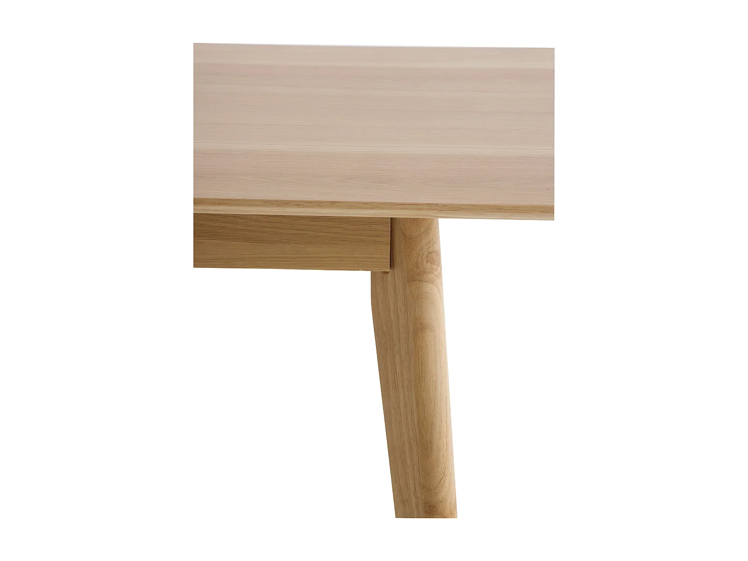 Tavolo 160/200x90 gambe in hevea con piano impiallacciato in rovere