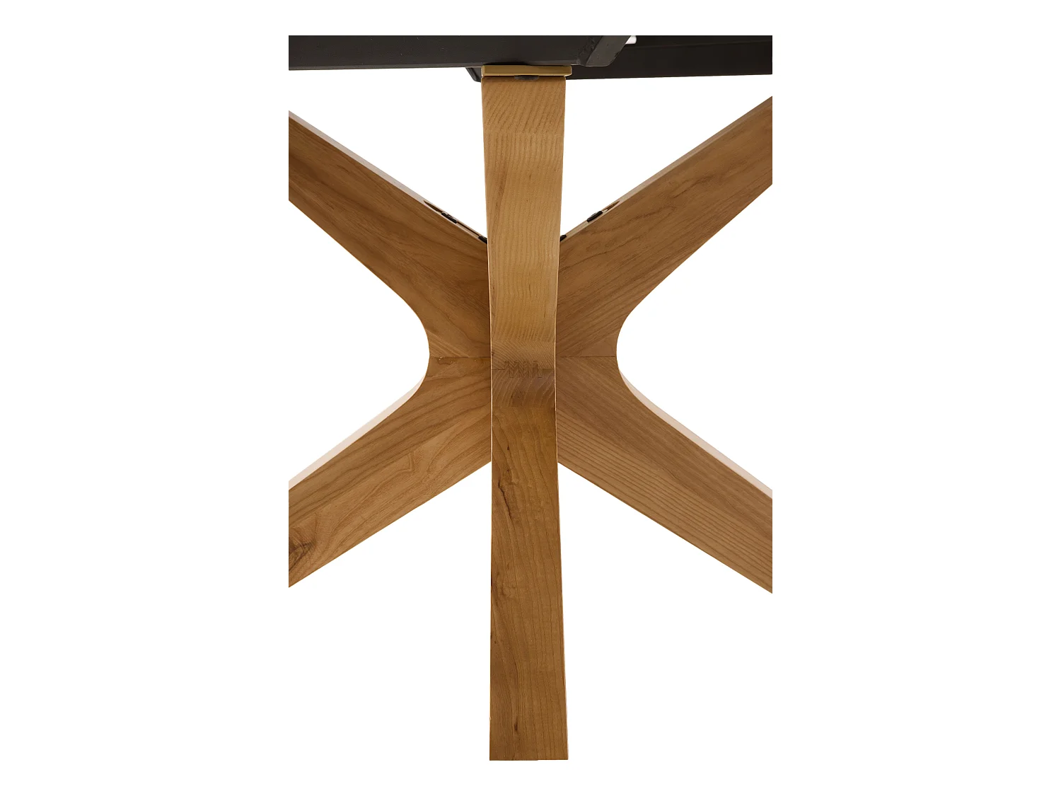 Mesa de folha extensível 120/160x90 perna de mesa em carvalho com tampo em cerâmica travertino